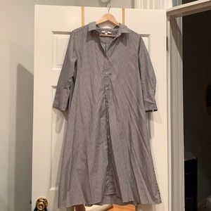 NWOT. Uniqlo pin stripe shirt dress. Size Small.